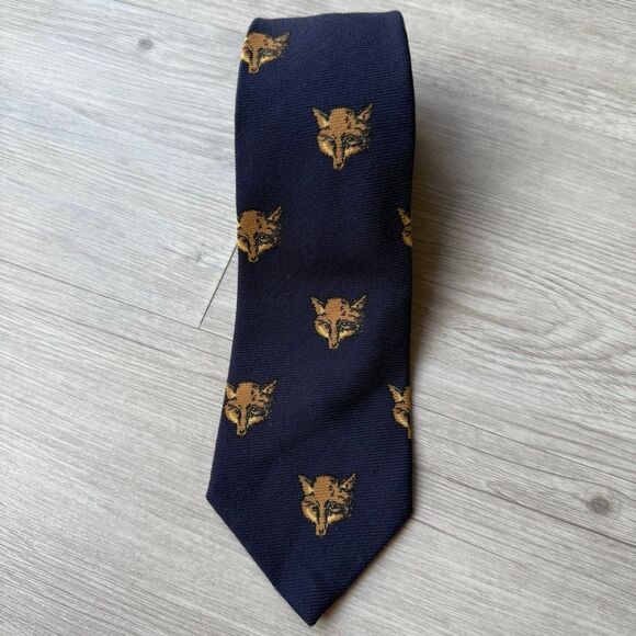 Polo Ralph Lauren Navy 100% Wool Fox Made by Hand - Picture 1 of 6